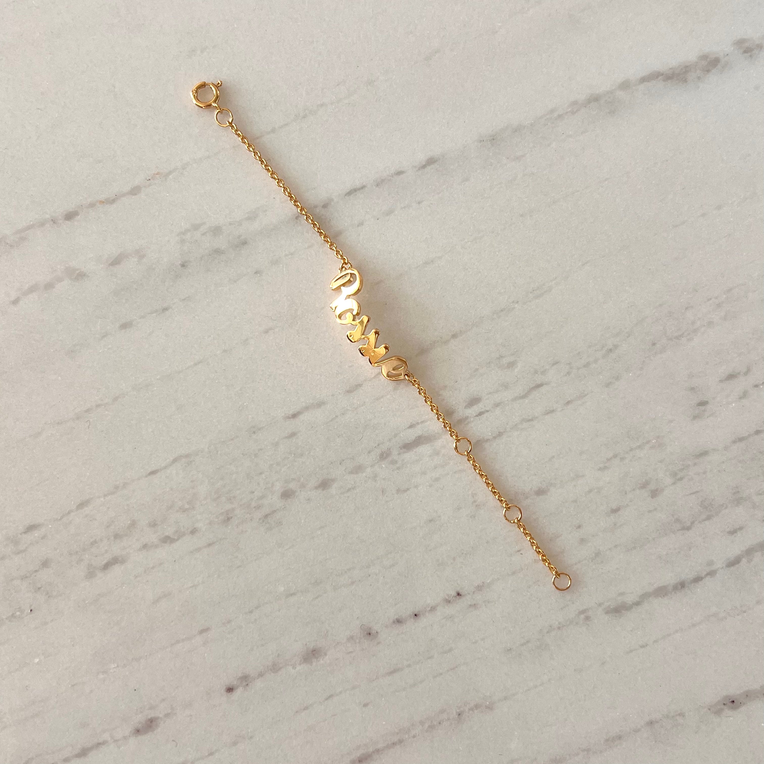 Pulsera De Nombre Con Figura Para Bebe