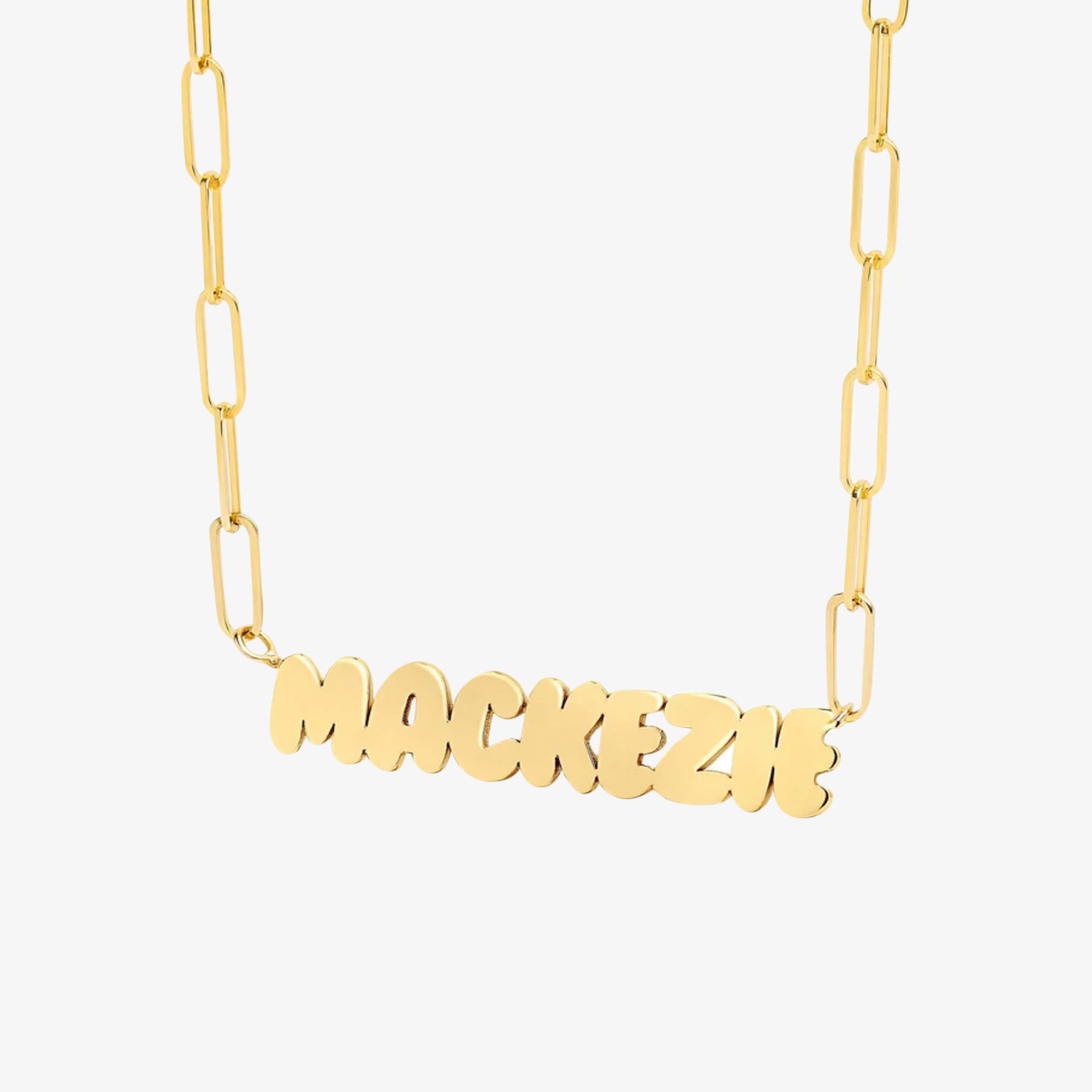 Collar De Nombre Con Cadena Clip