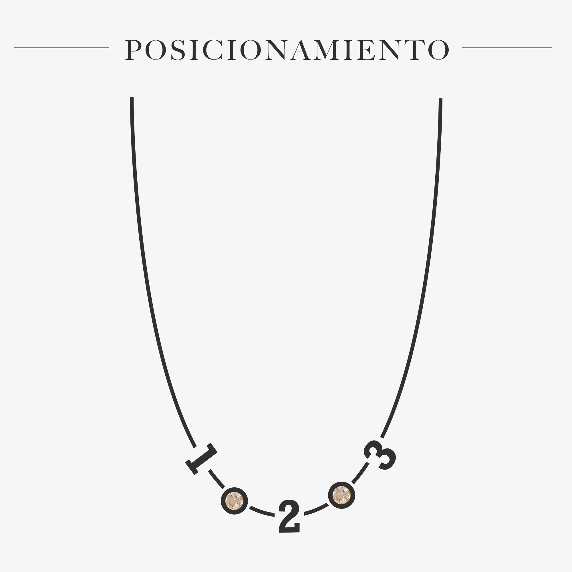 Collar Lola de 3 Letras Con 2 Piedras
