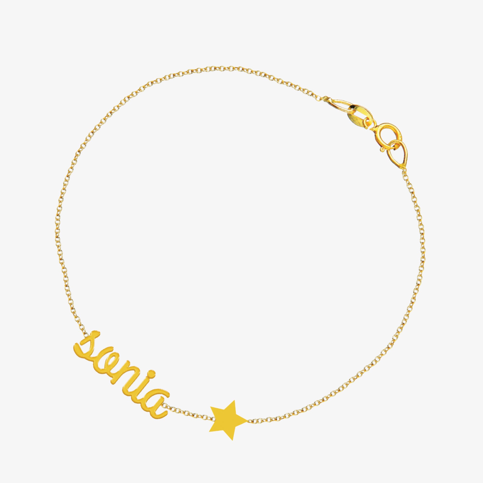 Pulsera De Nombre Con Figura Para Bebe