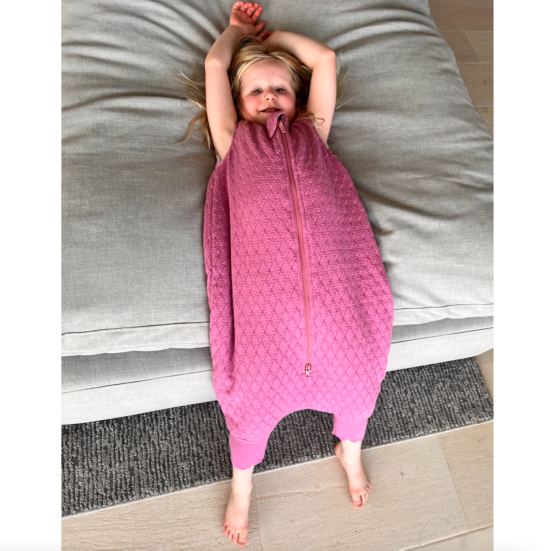 Saquito De Dormir Rosa De 1 a 3 Años Con Pies