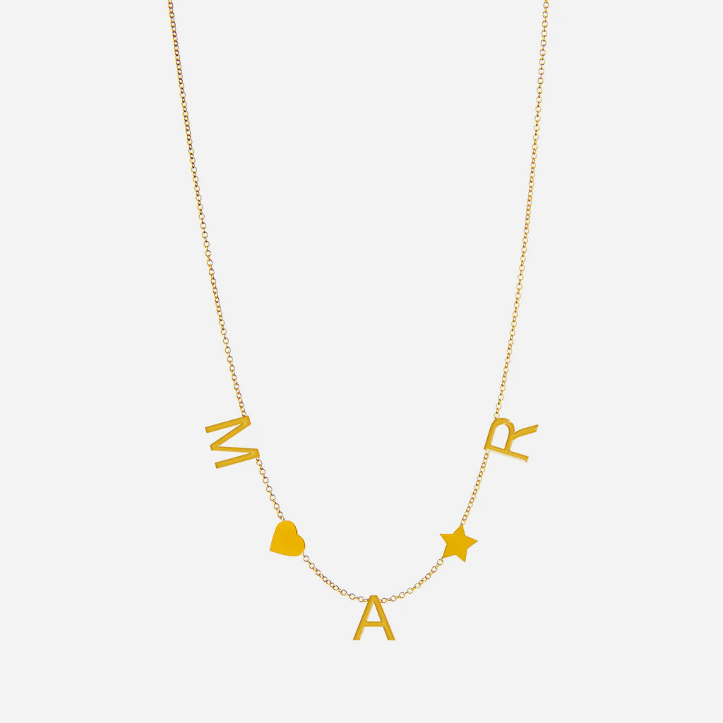 Collar Lola De 3 a 4 Letras Con Figuras