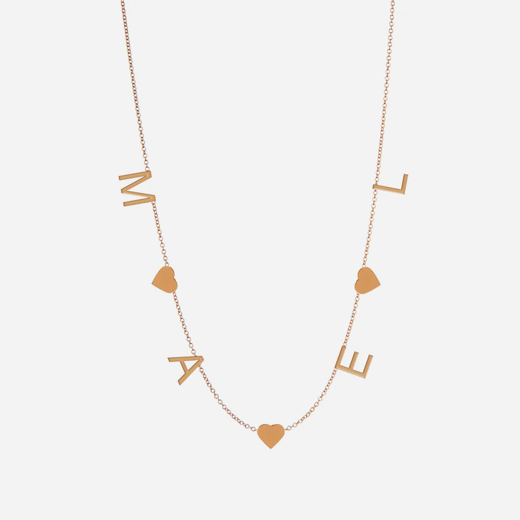 Collar Lola De 3 a 4 Letras Con Figuras