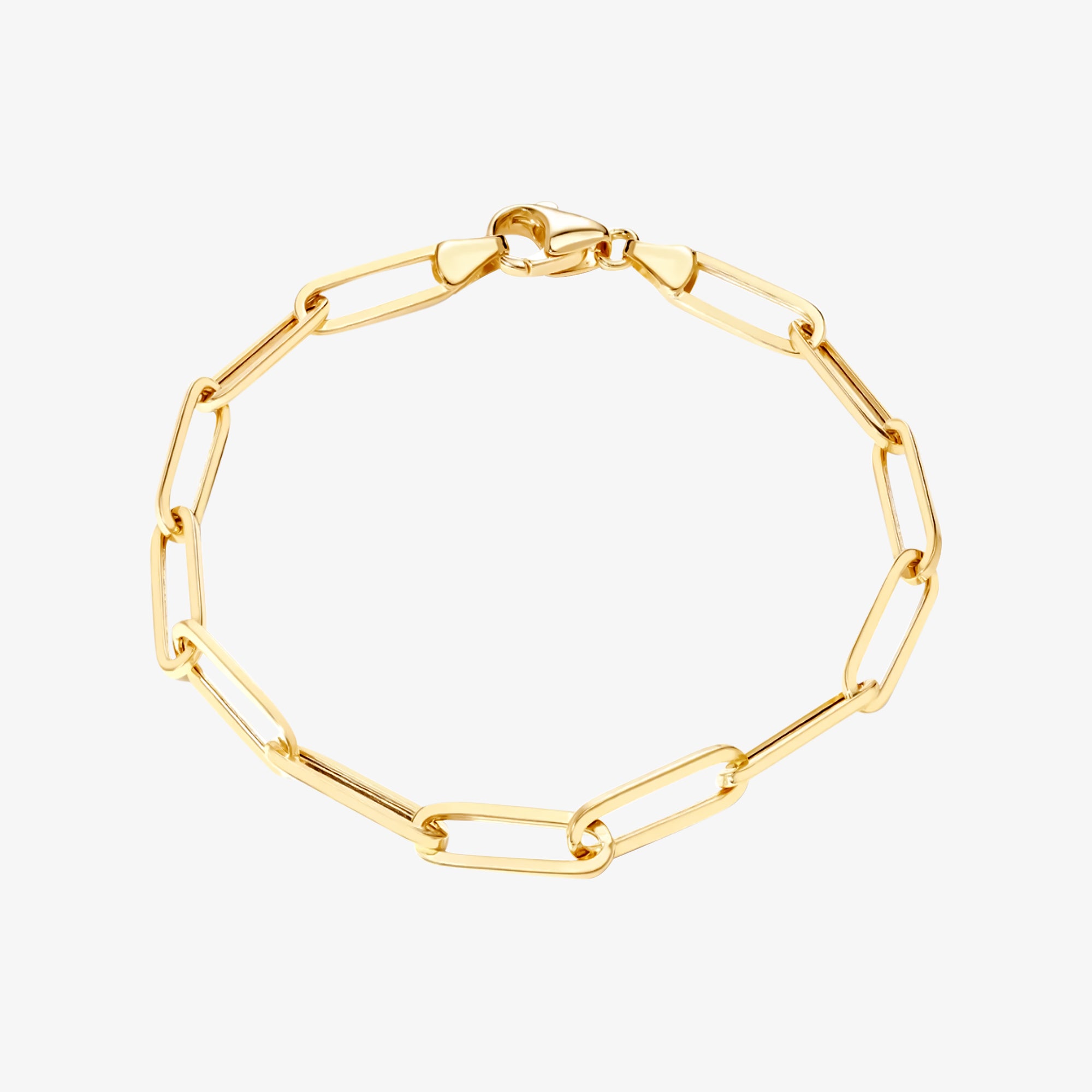 Cadena Paperclip Pulsera Mediana