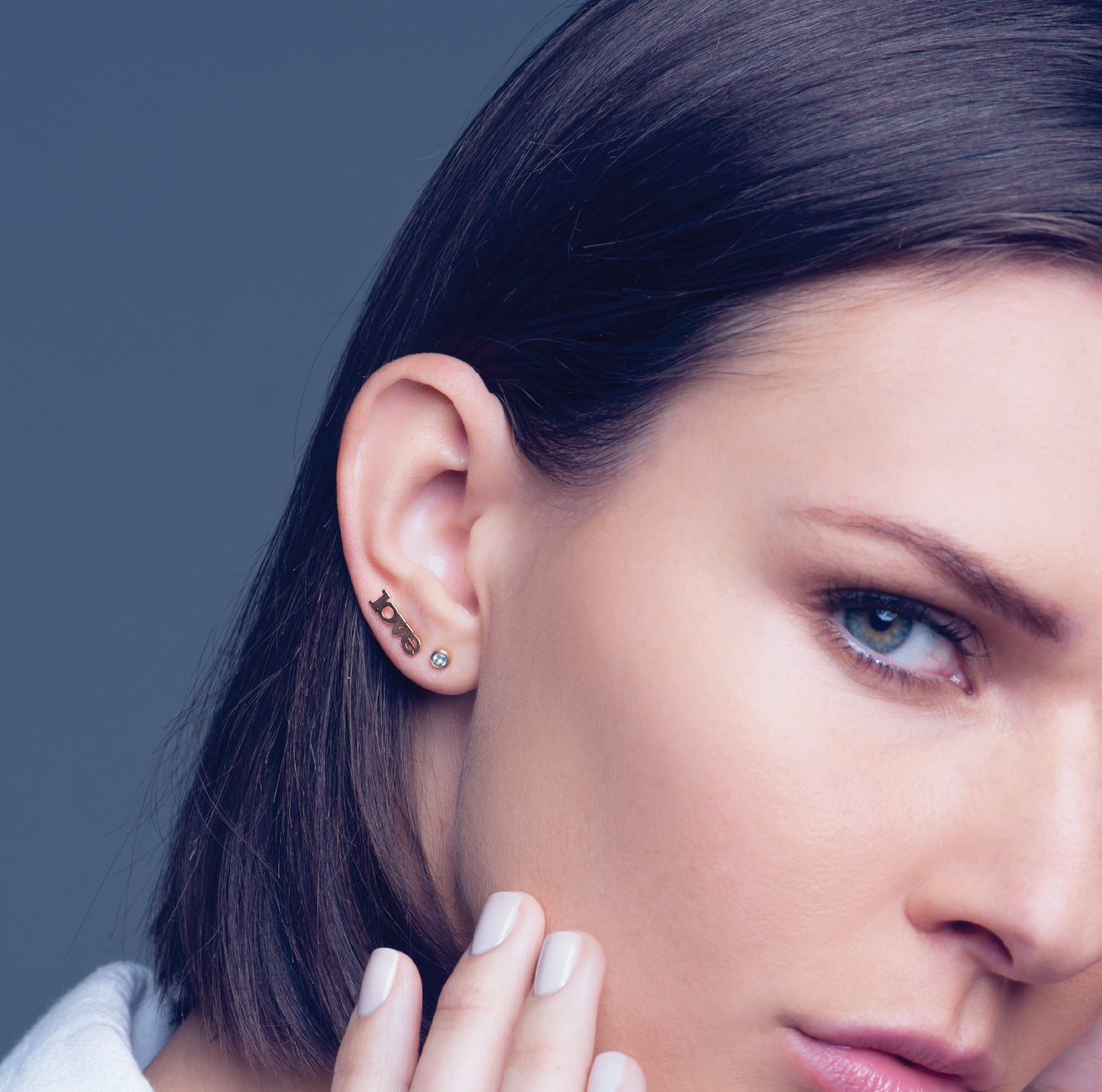 aretes para bebe en oro 14k y plata .925