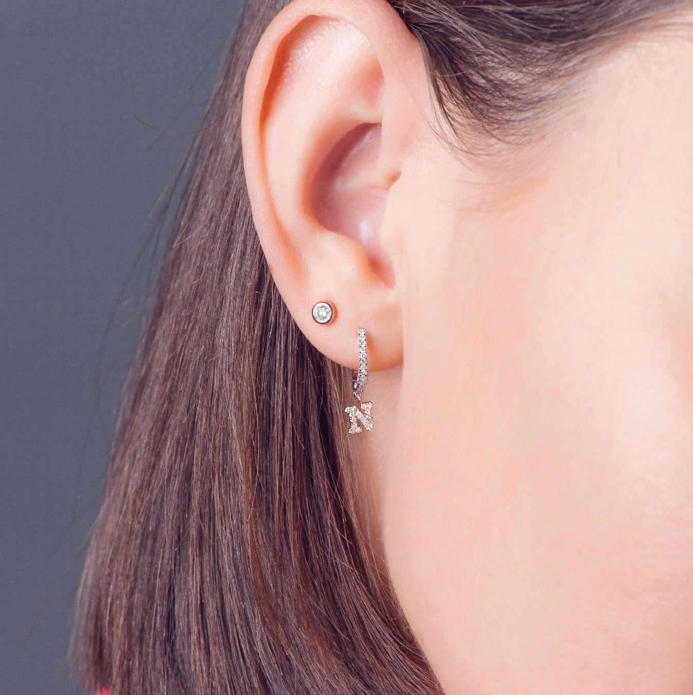 aretes para mujer en oro 14k y plata .925