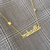 Collar De Nombre Con Piedra Y Figura