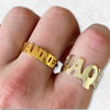 Anillo De Nombre Groovy Grande