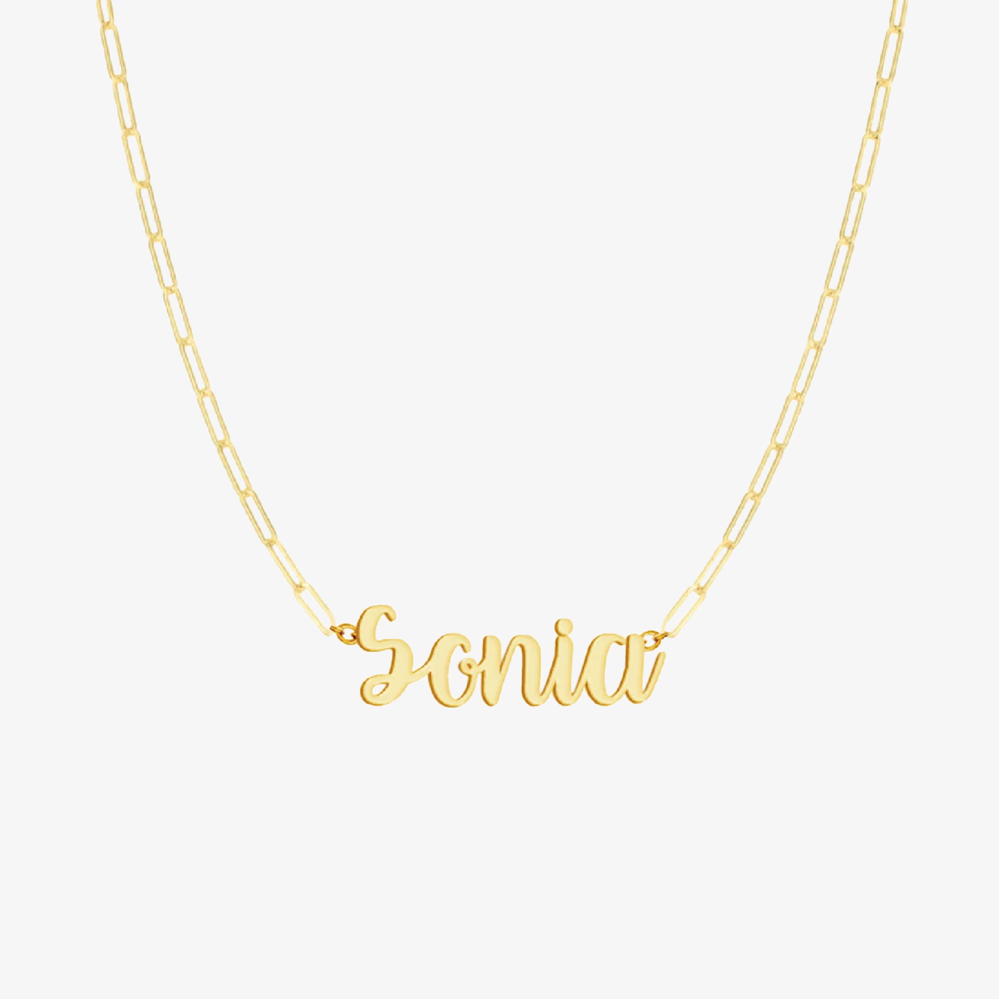Collar De Nombre Con Cadena Clip