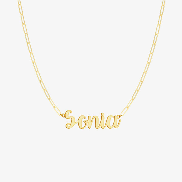Collar De Nombre Con Cadena Clip