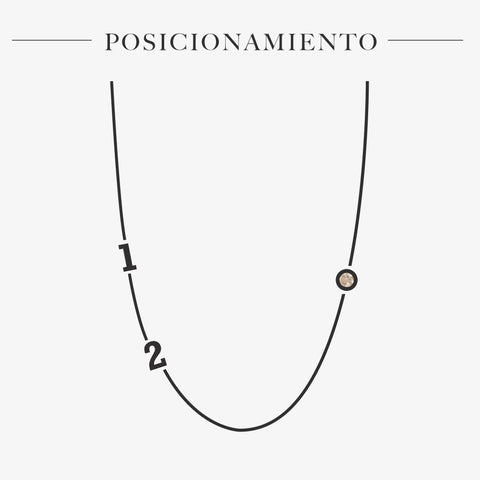 Collar Dido De 2 Letras Con Piedra