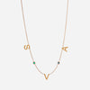 Collar Lola de 3 Letras Con 2 Piedras