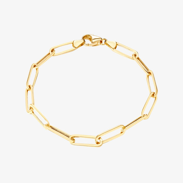 Cadena Paperclip Pulsera Mediana