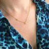collar de letra con cruz en oro 14k, regalo para bautizo
